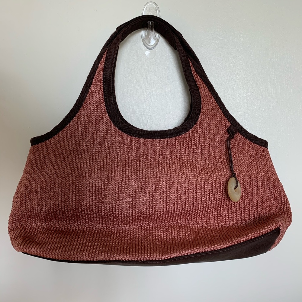 the sak crochet bag in dusty rose